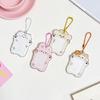Lovely Cartoon Photocard Holder with Keychain,Cartoon Animal Photo Card Sleeve ID Bank Credit Card Holder Protector