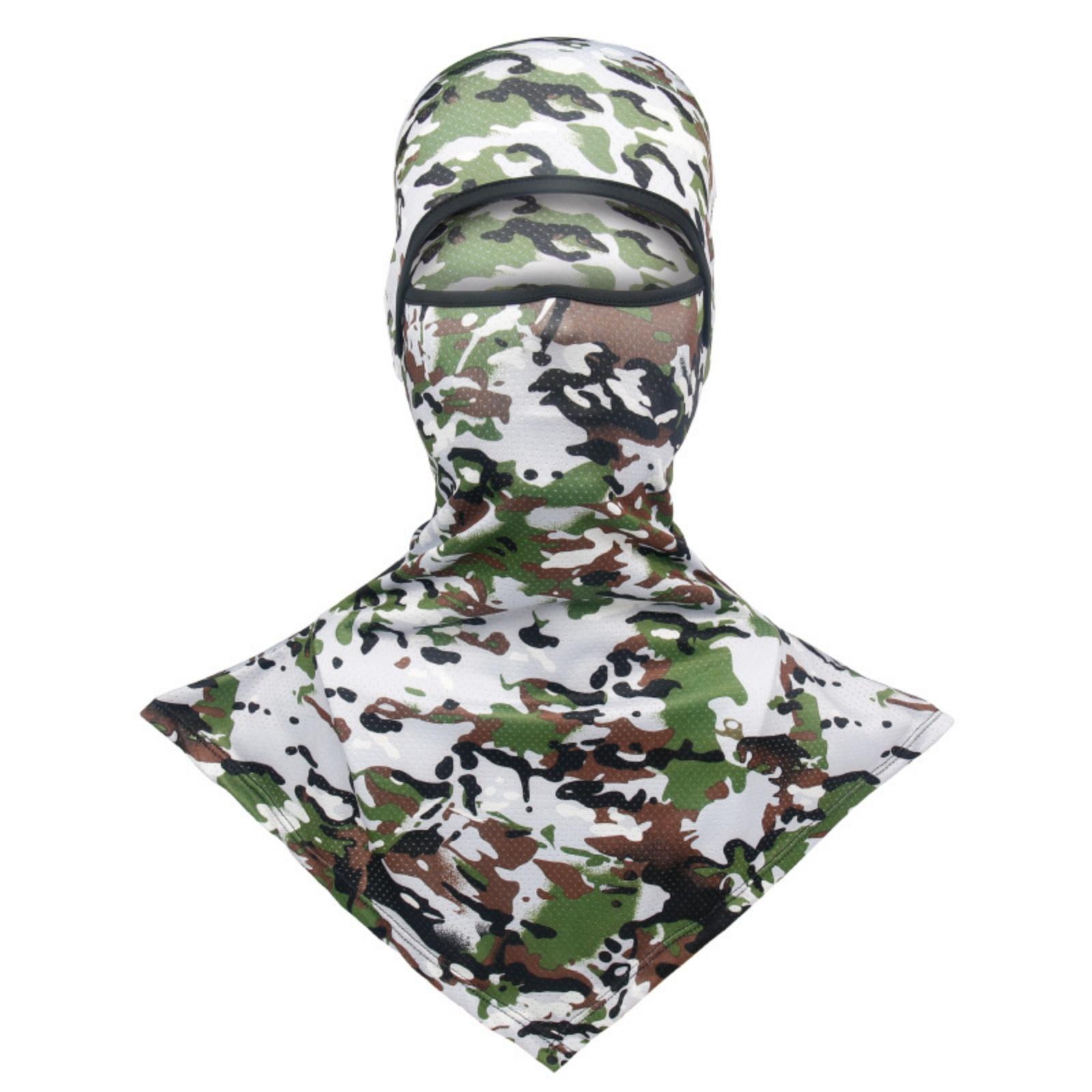 

Outdoor Full Face Cover Headwear with Camouflage and Animal Print Pattern Breathable Lightweight Fabric for Men Women One Size