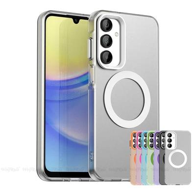 For Samsung M15 Case Cover Samsung Galaxy M15 Capa Shockproof Annular Magnetic Matte Clear Wireless Charging Fundas Samsung M15