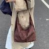 Handbag Vintage PU Crossbody Bag Large Capacity Female Tote Bag Sweet Suede Matte Hobo Bag  Girls