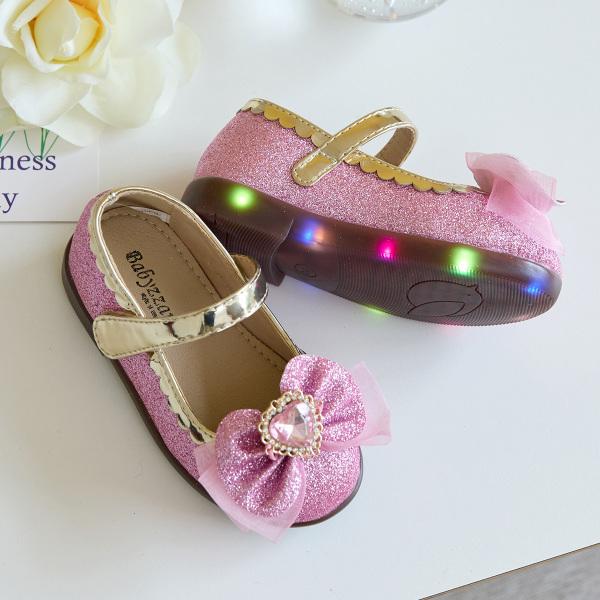 

Детские светодиодные туфли для девочек Spica Flat Pink-Y879