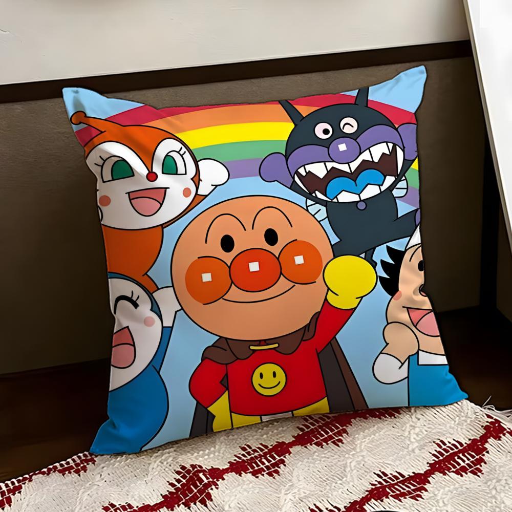 Cute AAnpanman anime Cushion Cover Reversible Soft Durable Pillow Cover Home  Car MultiScene Use for Daily Comfort