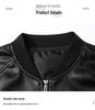 Men's Stand Collar Motorcycle Leather Jacket - Spring/Autumn, Casual & Stylish for Teens and Adults.
