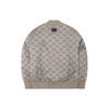 MLB Logo Print Zip-Up Long Sleeve Baseball Jacket Men jackets Brown 3AJPM0121-50BGS