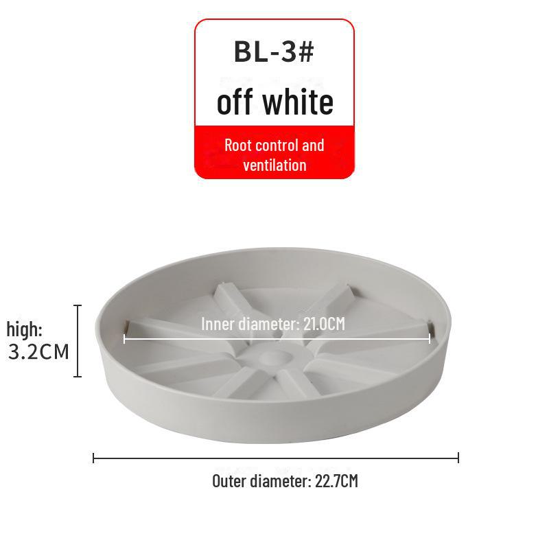 Round Thickened Plastic Flower Pot Tray - Breathable, Anti-Root Rot Base for Gardening.