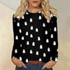 Women's Daily Casual Long-sleeved Printed O-neck Top