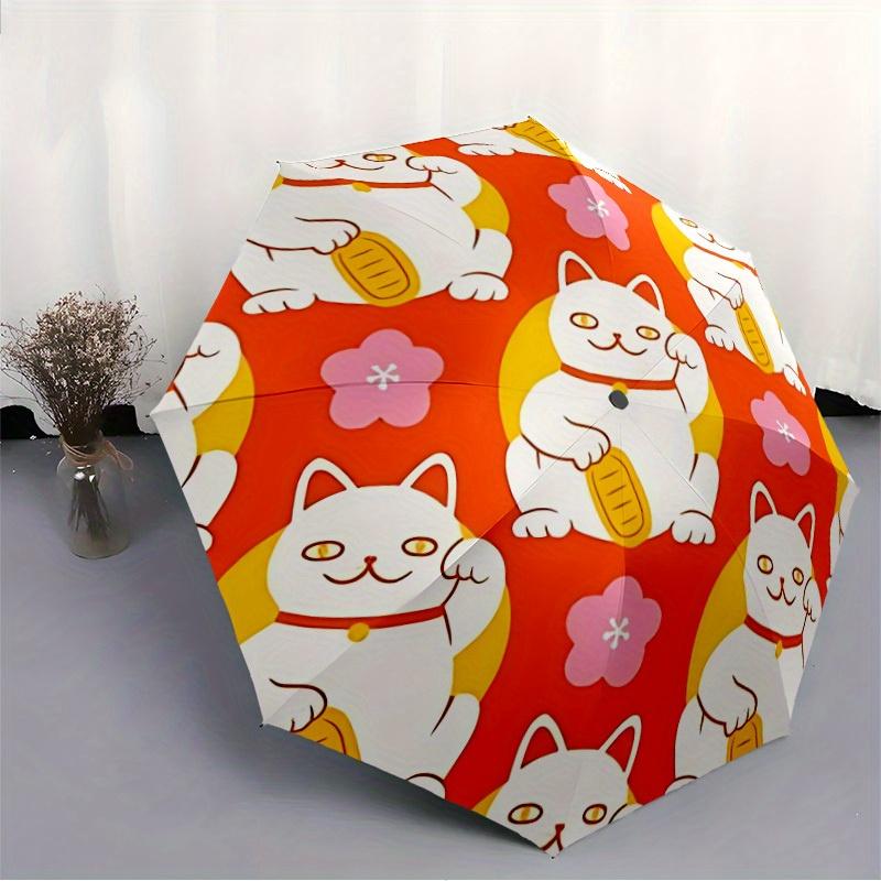 1pc Lucky CatAutomatic Open/close, All-Season Portable Folding Umbrella for Friends, Travel, Everyday, Events yy250806054