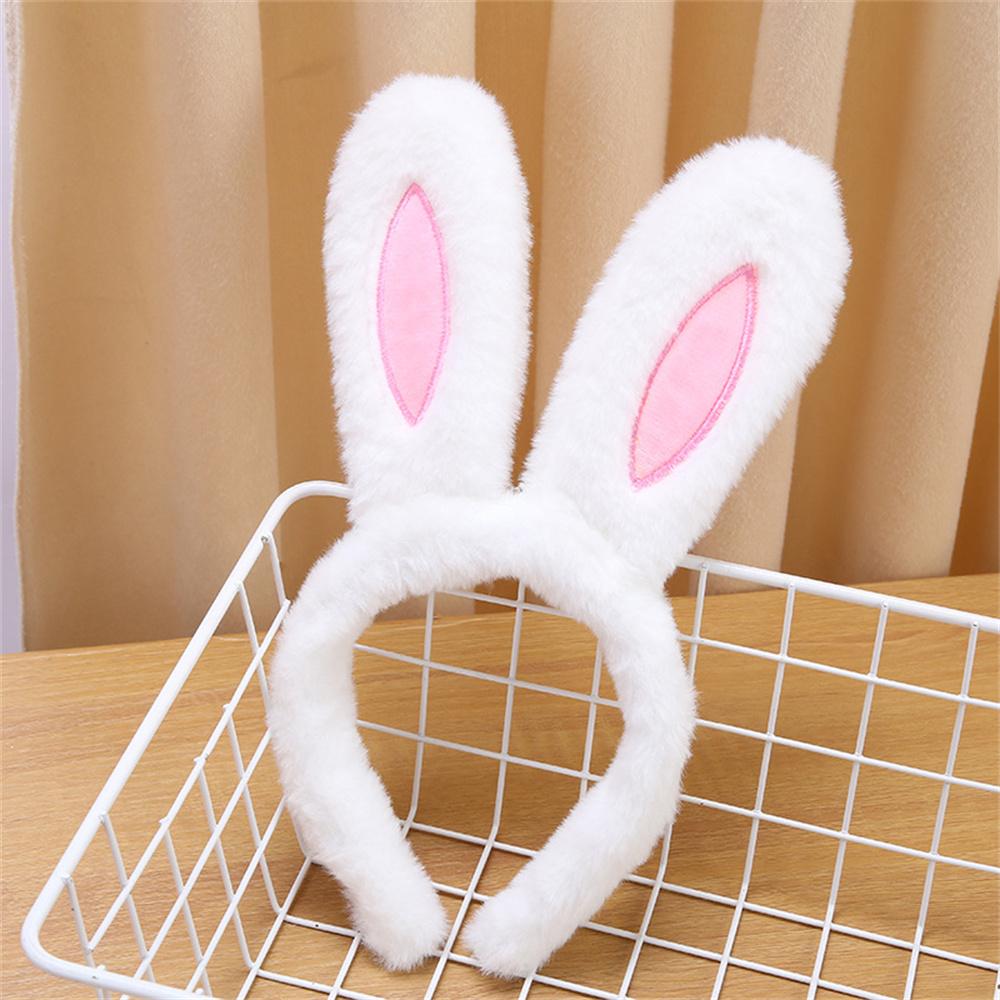 New Cartoon Plush Rabbit Ear Headband Hair Hoop for Women Girls Cosplay Props Bunny Ears Hairband Tiara Costume Hair Accessories