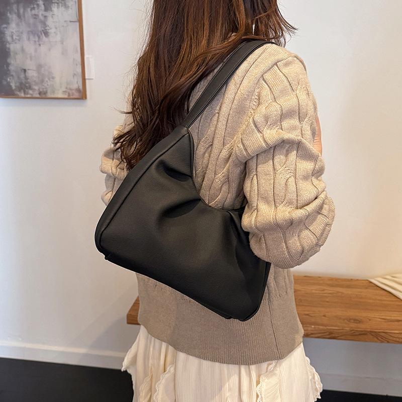 Autumn niche texture underarm bag women's 2025 new canvas bag simple and versatile handbag one dropship