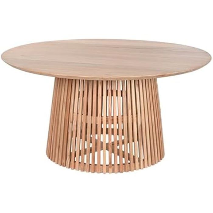 Table de Salle à Manger - HOME ESPRIT - Mindi - Bois Massif - 150 x 150 cm - 8 Places