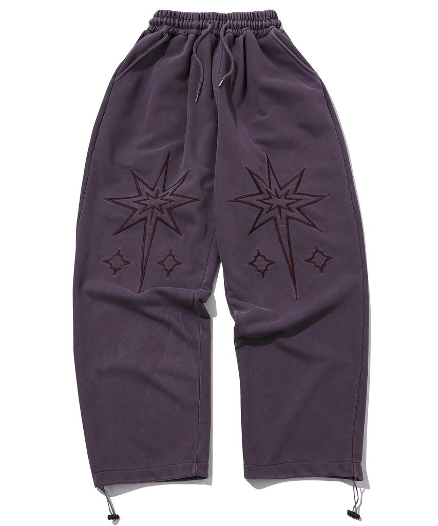 CPGN STUDIO Half Star Pigment Balloon Sweatpants Iris Purple