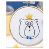 French Kits Sewing and Embroidery Kit - His Majesty the Bear - Easy Level - 7 Pieces