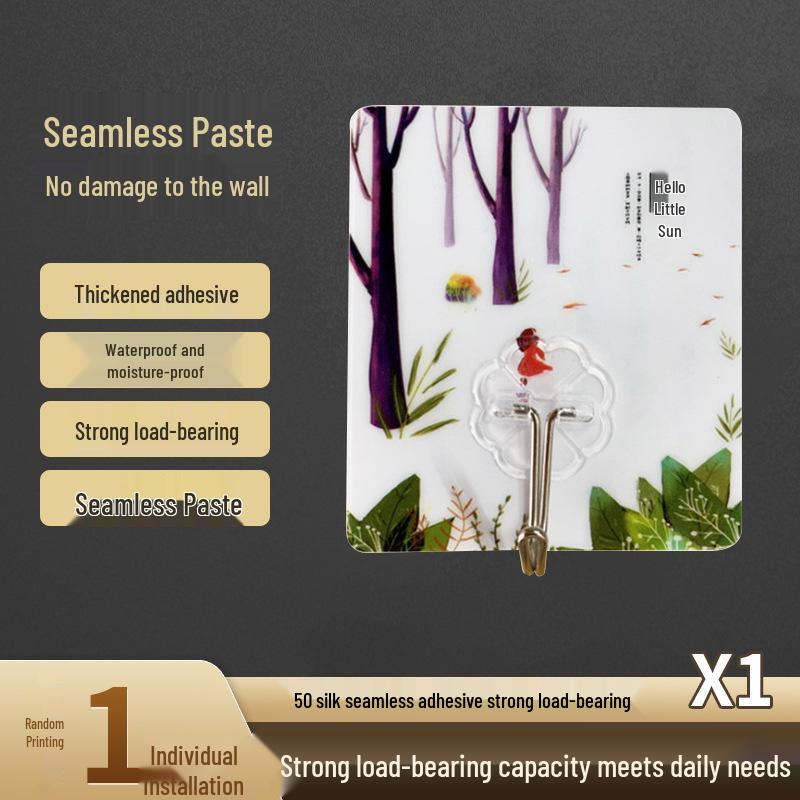 Transparent No-Trace Adhesive Wall Hooks - Strong Load-Bearing, No-Punch Installation