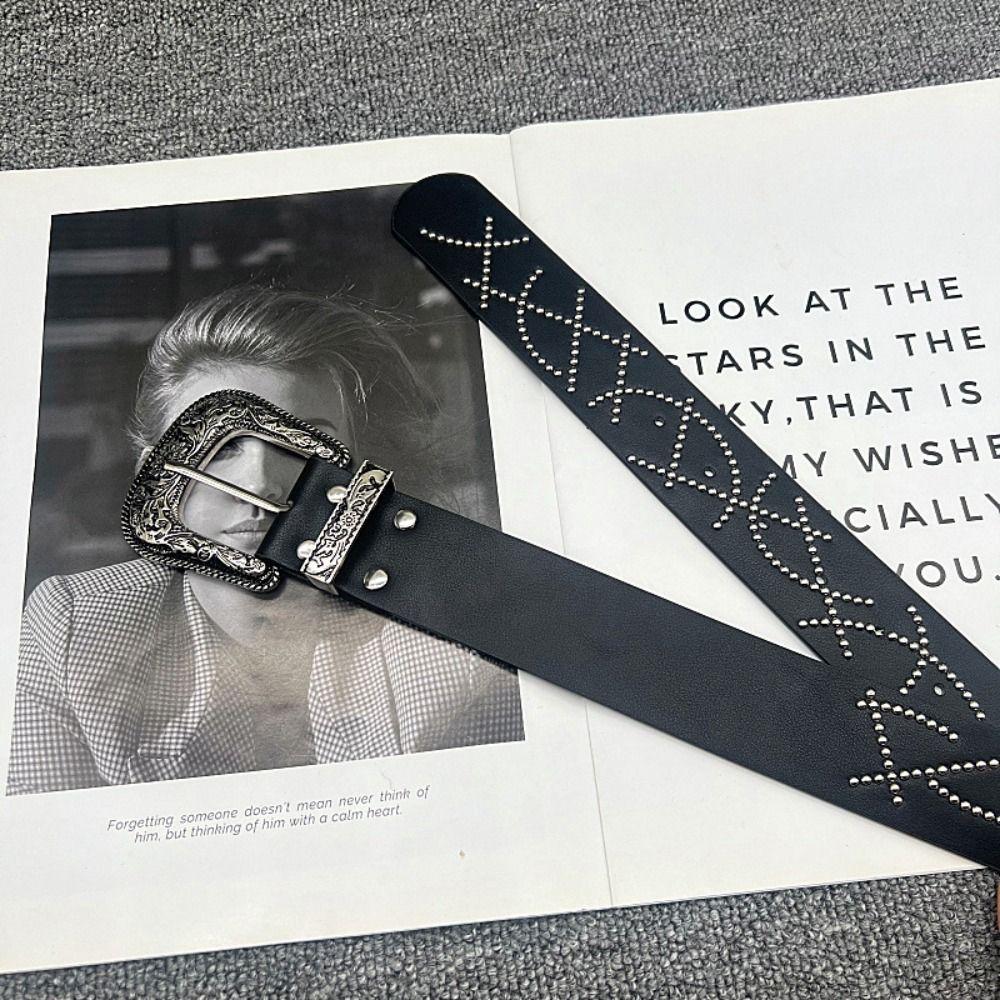 Korean Women's Belt Gothic Dress Jeans Belt American Buckle Waist Belt Ladies/Girls