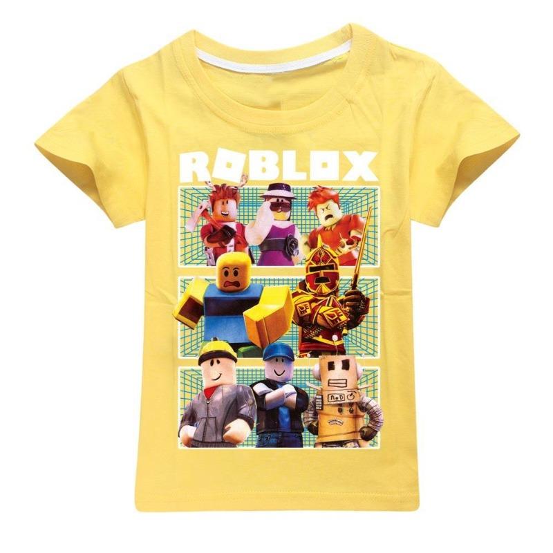 T-shirt a maniche corte con stampa cartoon del gioco Roblox Moda Abbigliamento per bambini Top estivo Regali di compleanno per bambini