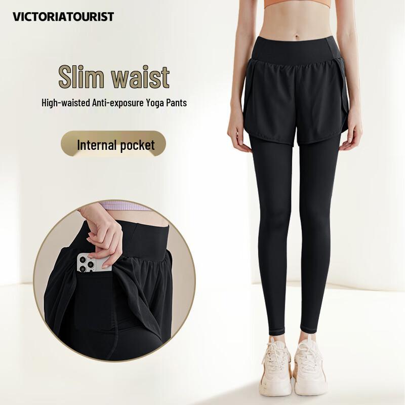 VICTORIATOURIST Women s High-Waist Yoga Running Pants XL