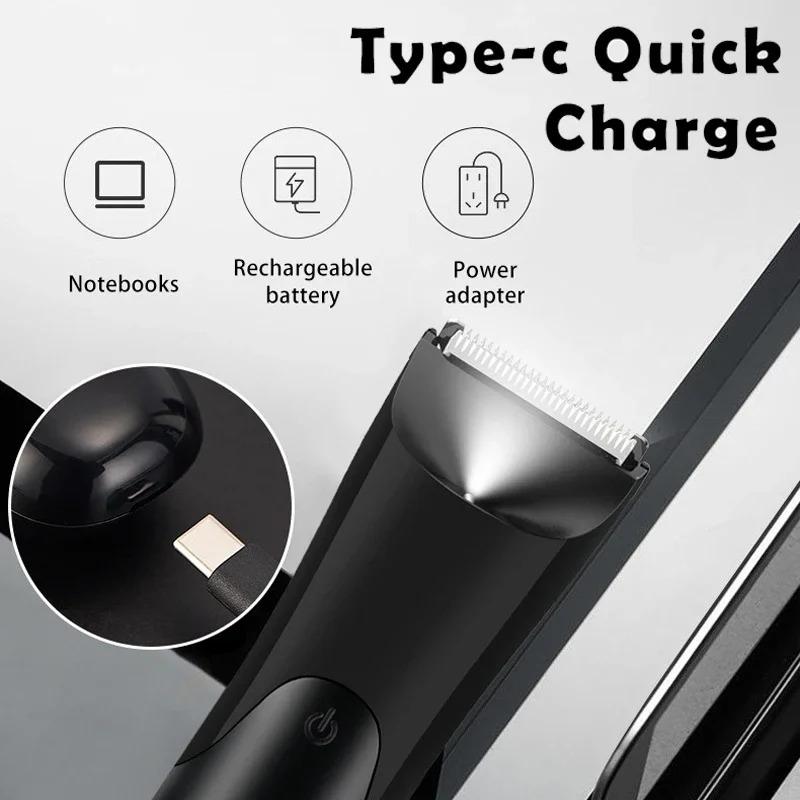 Men' Body Hair Trimmer, Electric Ball Trimmer, Includes 2 Guard Attachments, Ceramic Blade Head, Wet And Dry Shaver 2026 hot