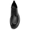Zara Leather Round Toe Lace-Up Casual Shoes Men Sneakers Black 12445420800