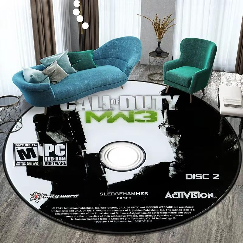 Game Shooting Call CD Round Carpet Rugs Camping Picnic Mats Flannel Carpets for Living Room Decoracion Exquisite Rugs INS