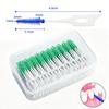 Disposable Soft Silicone Interdental Cleaners 100 Count Teeth Gap Brushes Dental Floss Picks Portable Oral Cleaning Toothpicks F