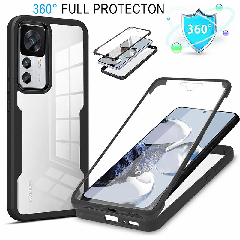 360 With Screen Protect Phone Cases For Xiaomi 12T Pro Case Full Shockproof PC+TPU Cover For Xiomi Xiaomy Mi12T Mi 12T 12 T Pro