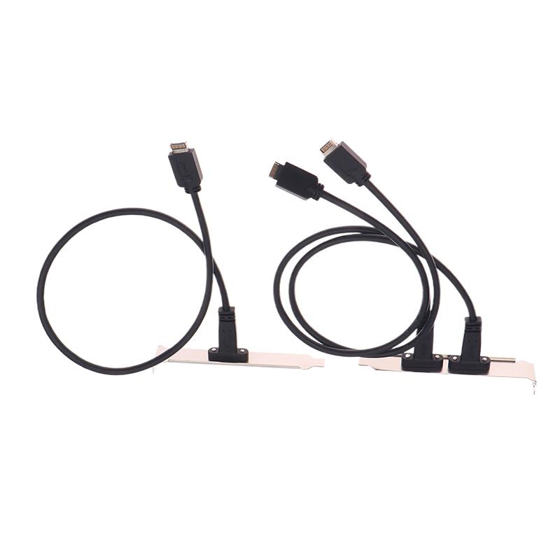 50Cm Usb 3.2 Front Panel Header Type-E To Usb-C Type C Female Connector Extension Wire Cable Type-E Baffle Cable