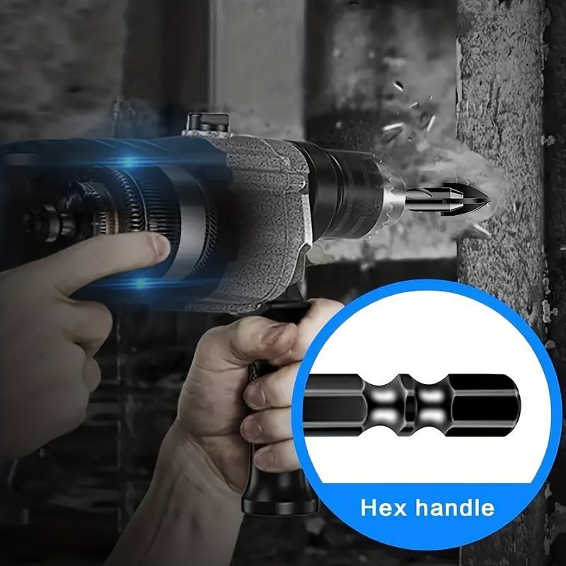 3-12mm Cross Hex Tile Drill Bit For Glass Concrete Ceramic Tile Hole Opener, Tungsten Carbide Hard Alloy Bits Set Tool