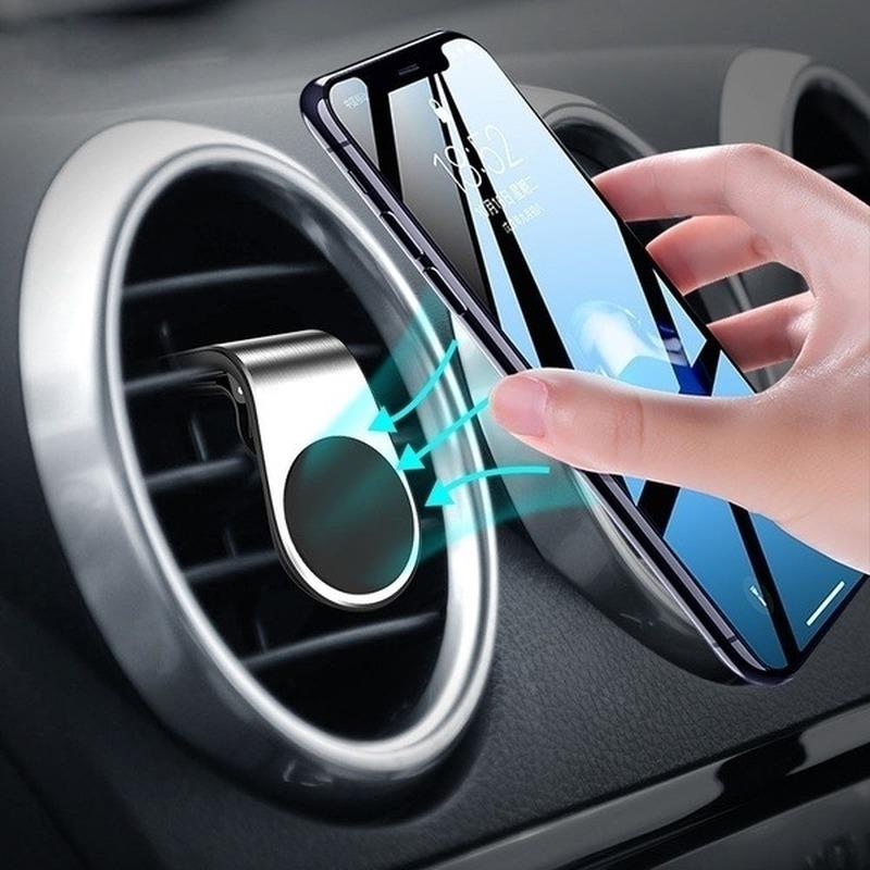 Metal Magnetic Car Phone Holder Mini Air Vent Clip Mount Magnet Mobile Stand For iPhone XS Max Xiaomi Smartphones In Car