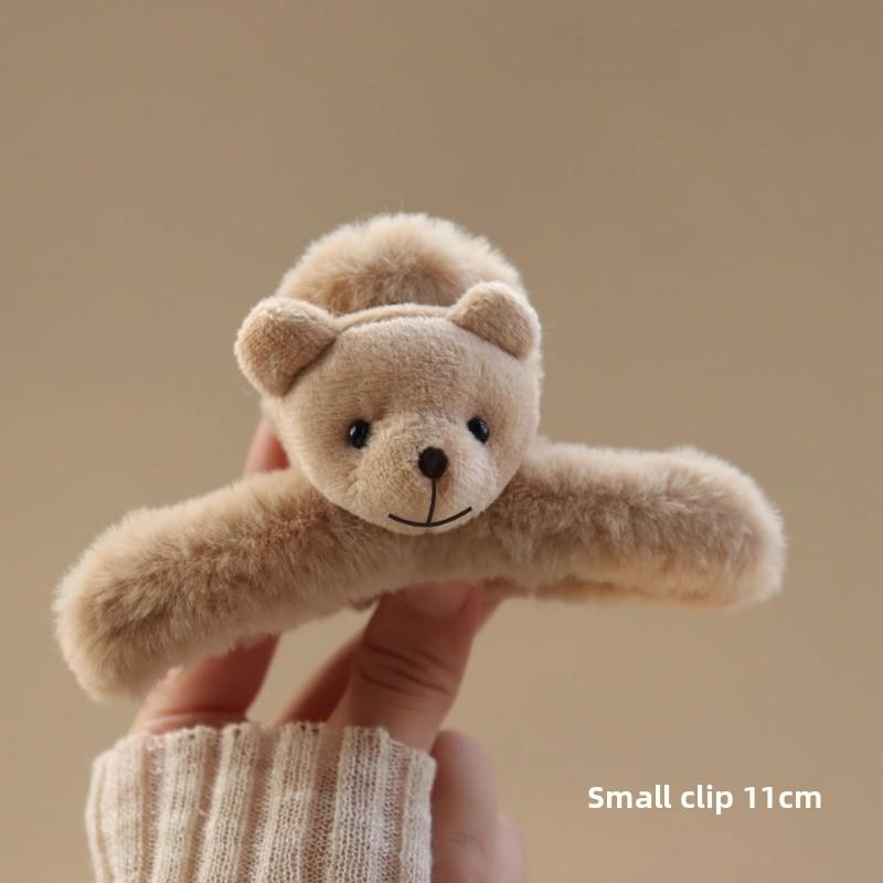 

Милые плюшевые заколки-крабики с маленькими медвежатами для женских осенне-зимних причесокЗаколки-акулыБольшие и нишевые заколки для волос