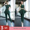 Women's Quick-Dry Slim-Fit Summer Sports Set - Pilates Short Top & High-End Yoga Wear