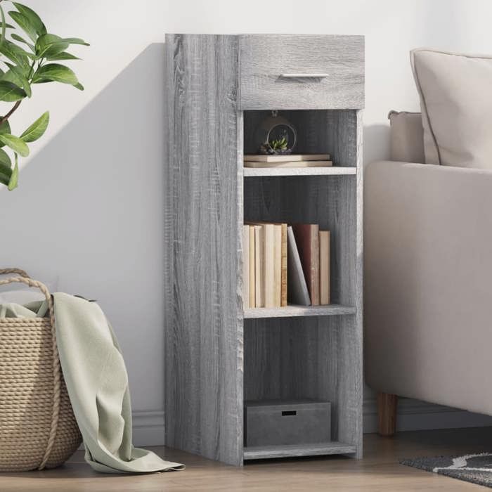 VidaXL Buffet Sonoma Grey 30x42.5x93 Cm Engineered Wood, Cabinet, Sideboard, Storage Cabinet, Cupboard, 846311