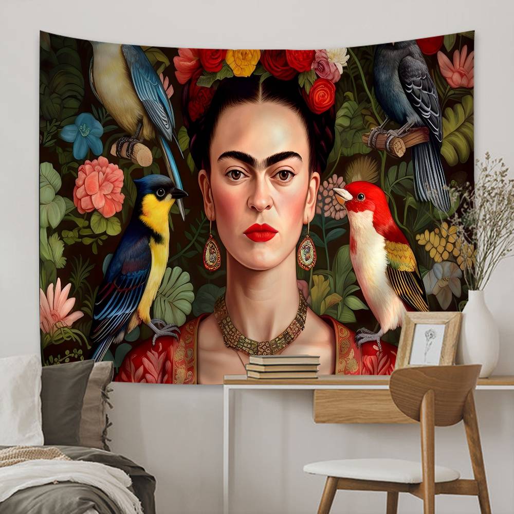 FFrida KKahlo Hanging Bohemian Tapestry Bohemian Wall Tapestries Mandala Kawaii Room Decor