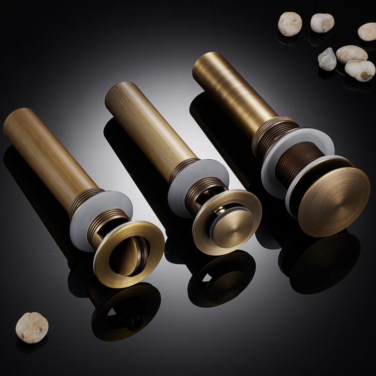 European Retro Pop-Up Brass Drainer In Antique Bronze Finish