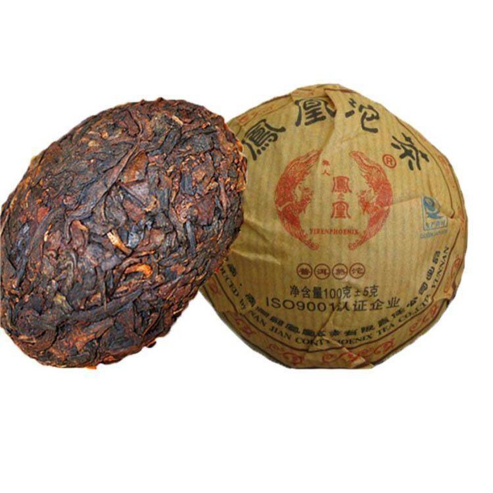 China Shopping Mall Ripe Pu erh Tea 100g Old Tree Material 1pc