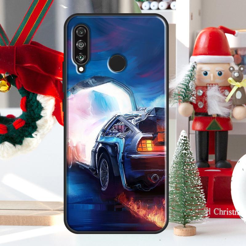 Back To The Future Time Machine For Huawei Nova 9 10 SE 11 Pro Y60 Y70 Y90 Y61 Y91 Y72 Y73 12i 11i 8i P20 P30 P40 Lite Case