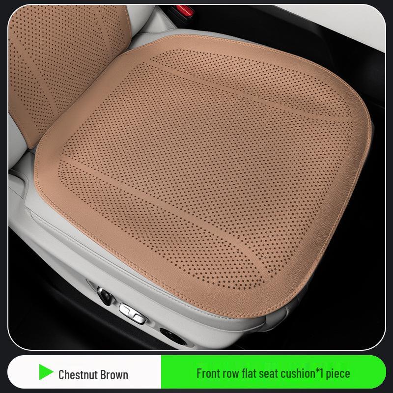 Universal Perforated Breathable Car Seat Cushion for Five-Seat Vehicles - Year-Round Ventilation