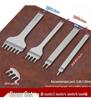 Diamantmeißel Lederhandwerk Set: Schräg- und Flachmeißel in verschiedenen Größen für DIY-Ledernähte (3mm - 6mm)