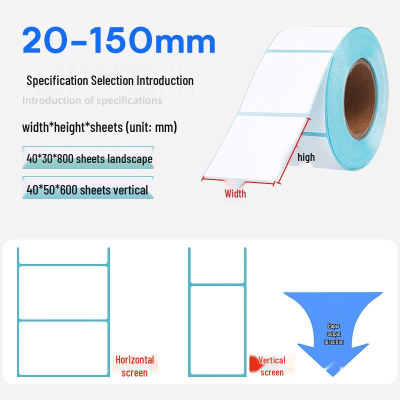 Durable 100x100 Self-Adhesive Thermal Label Paper for Supermarket Barcodes & Express Waybills