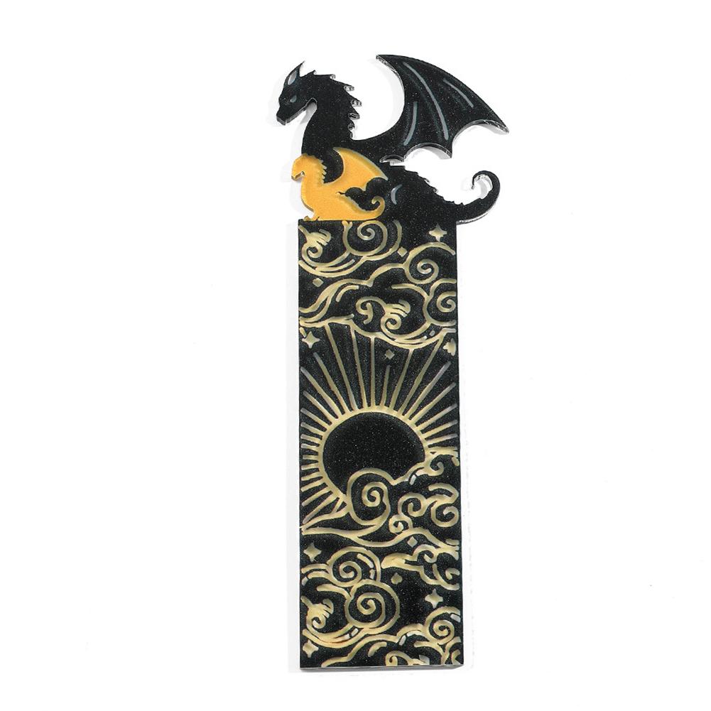 Anime Black Dragon Bookmarks Collection Gift for Book Lovers Acrylic Book Mark for Men Women Teacher Friend Kid Marker Reading