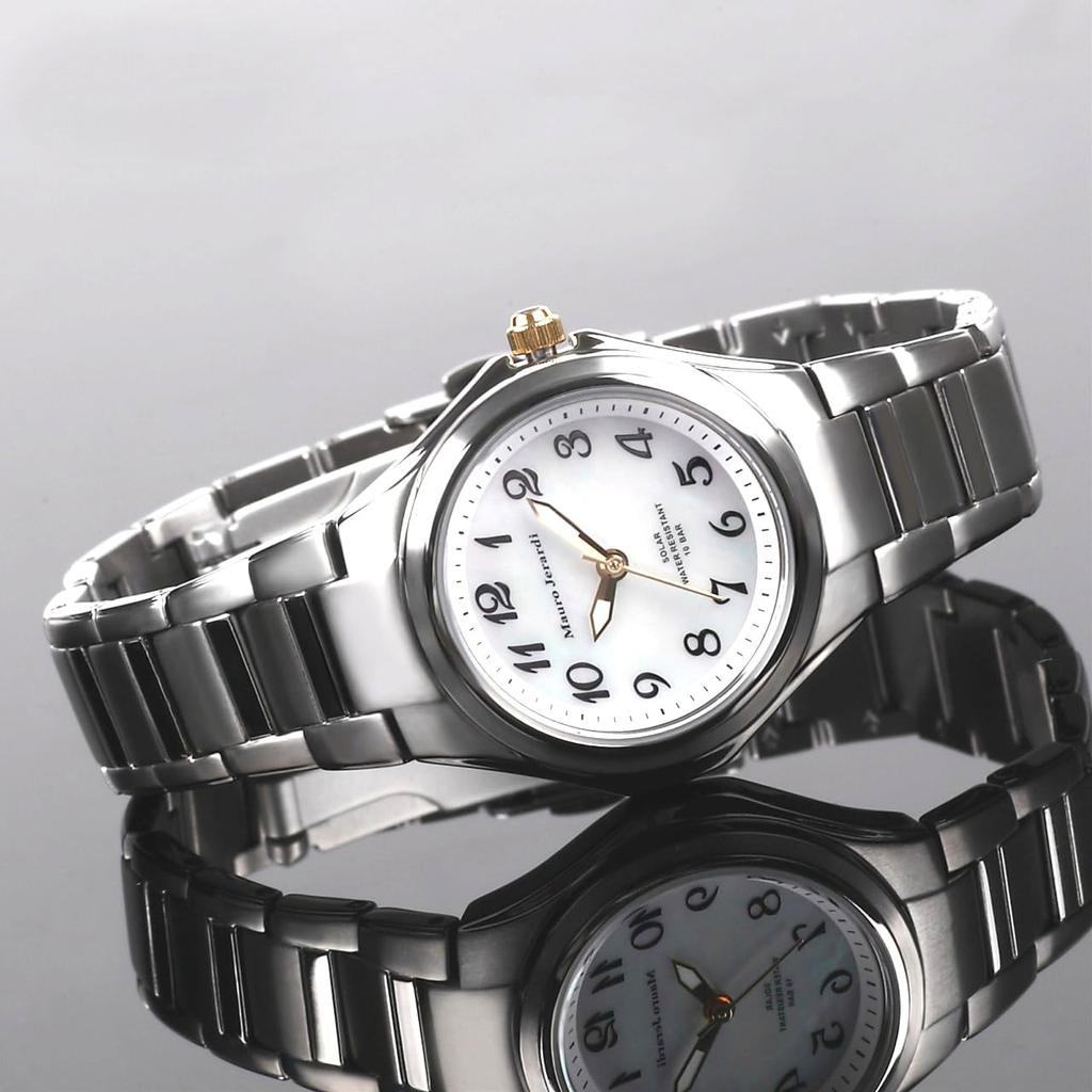 Mauro Jerardi MJ039-4 Solar Titanium Watch - White