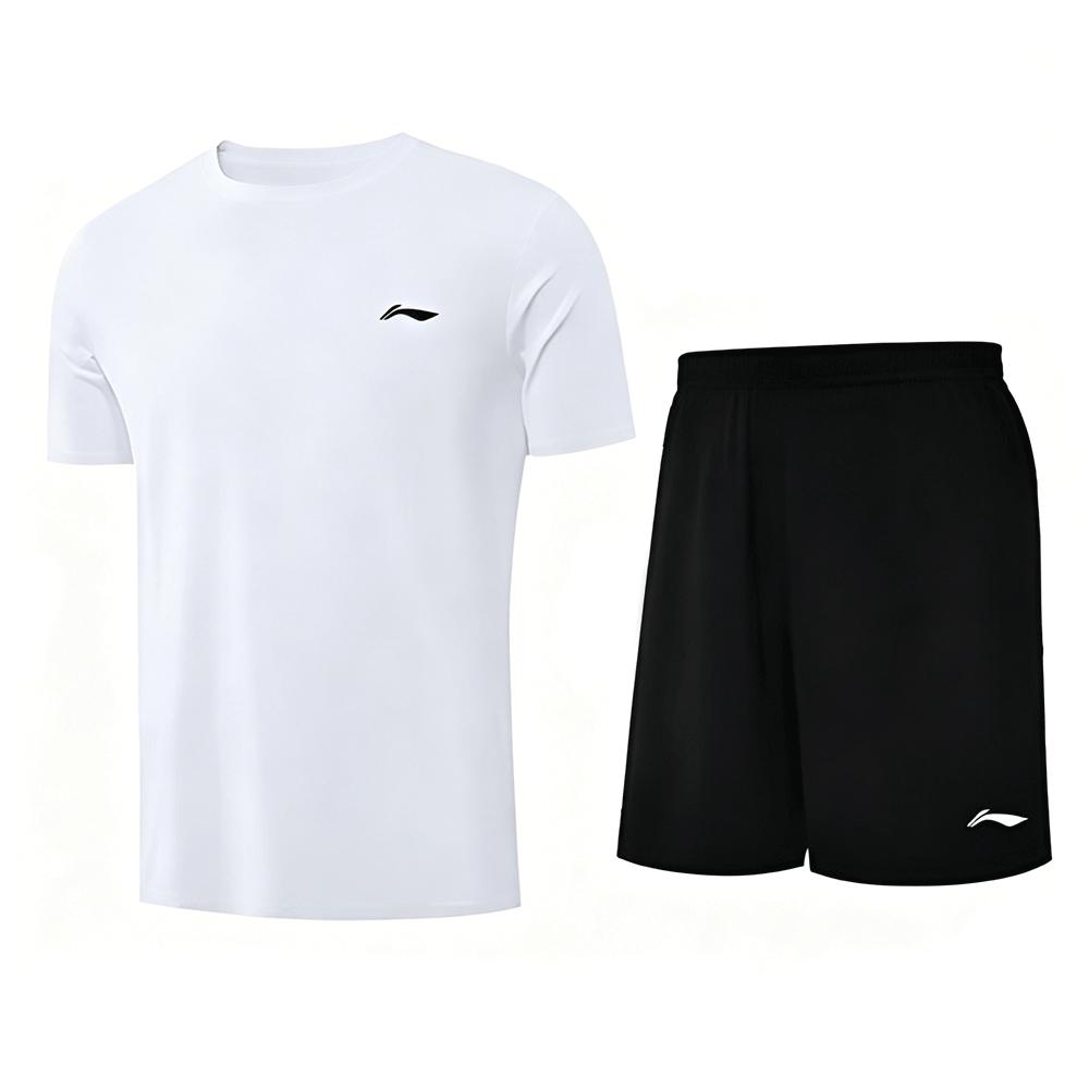 Li-Ning Минималистичный Модный Дышащий Быстросохнущий Удобный Легкий Прохладный Повседневный Спортивный Костюм Унисекс костюмы YATW127-2 S