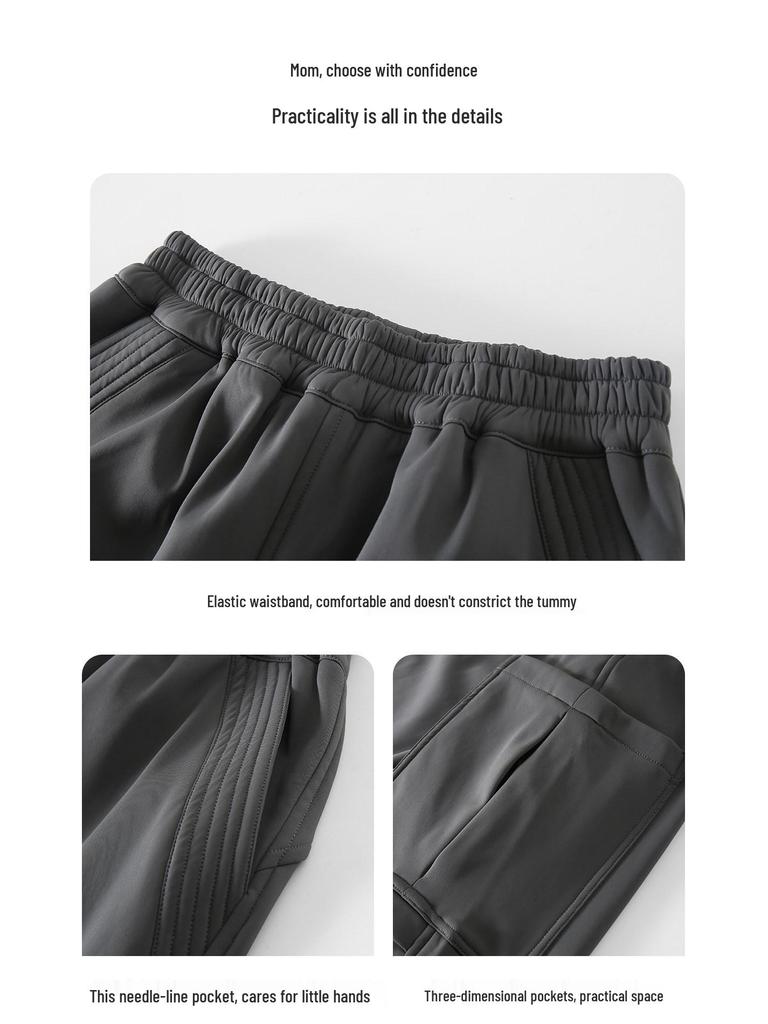 Gefütterte Mädchen- Cargohose - Herbst/Winter, Gerades Bein, Warm, Große Taschen