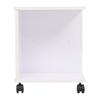Side Table with Casters 50*35*42 cm White