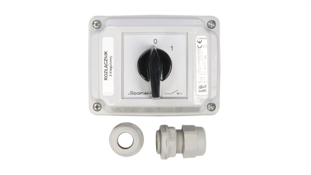 Cam Switch 0-1 3P 16A In Housing Łk16R-2.8211Ob2