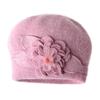 Women's Thick Velvet-Lined Rabbit Fur Knit Beret for Autumn/Winter: Korean Style with Ear Protection