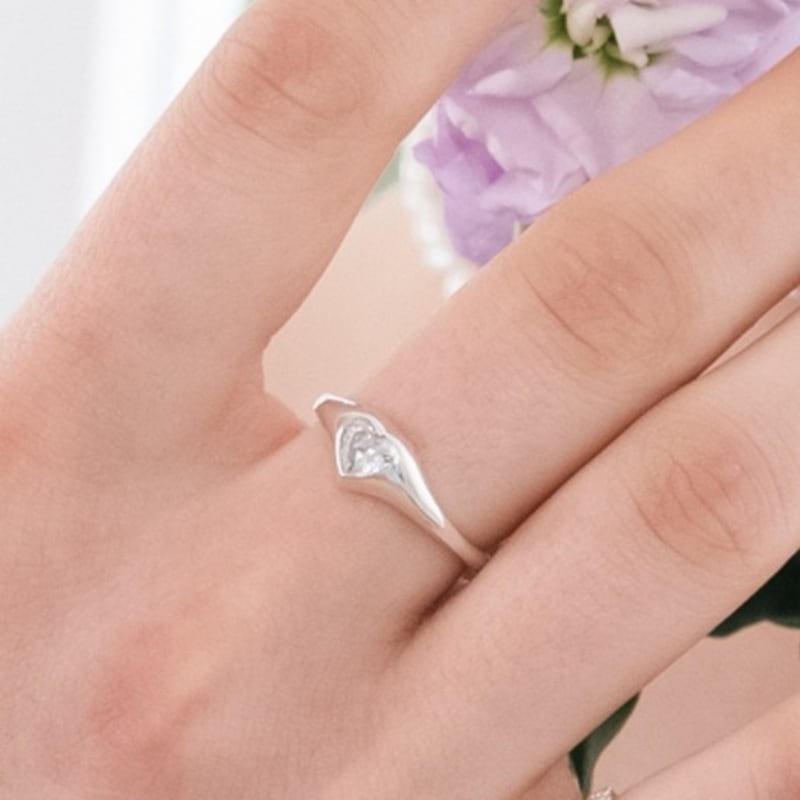 BEFORE MOONRISE [Silver 925] Romantic Heart Ring SR28