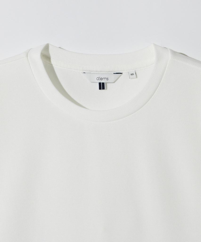 STCO Diems Ripple Knit Round T-Shirt_White (Classic Fit)_Dtsxz01Csw
