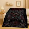 HD Slayer Thrash Metal Rcck Music Band Sign Flannel Blanket,Ultra Soft Warm Plush Throw for Home Bedroom Bed Sofa Cover Gift Kid