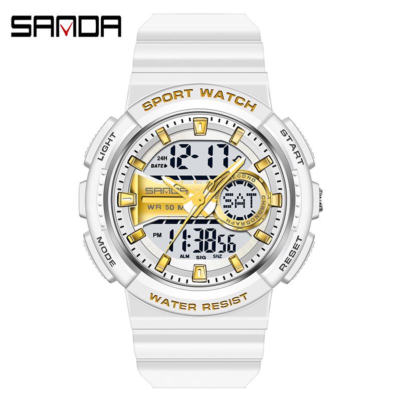 Sanda Waterproof Multifunctional Fashion Trend Watch: Unisex Korean Style for Outdoor Use