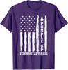 Purple Up For Military Military Child Month USA Flag Unisex T-Shirt